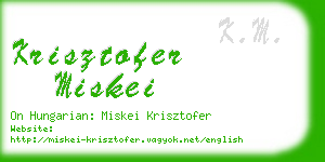 krisztofer miskei business card